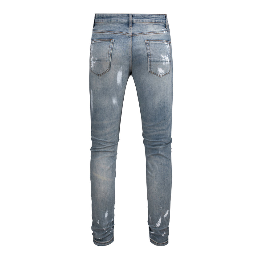 Black Patch Paint Design Jeans