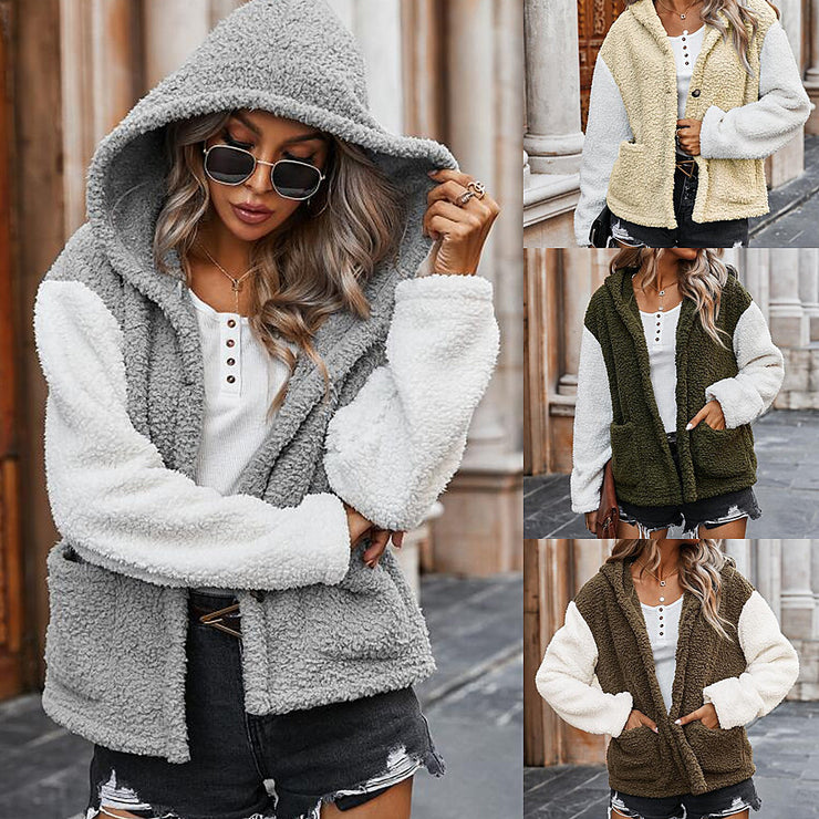 winter matching hooded coat