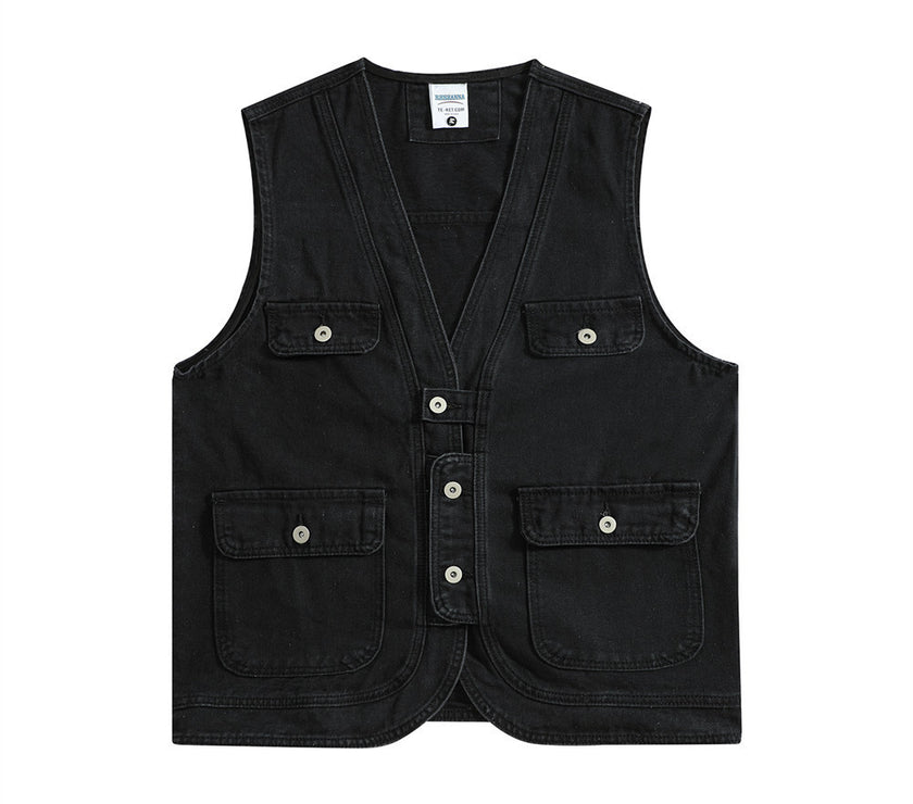 Fashion Personality Functional Tactics Frock Vest Men