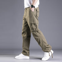 Cotton Multi-pocket Loose Cargo Trousers Straight Outdoor Large Size Camouflage Men's Pants