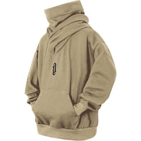 Pile Collar Hooded Sweater Men's Loose Casual