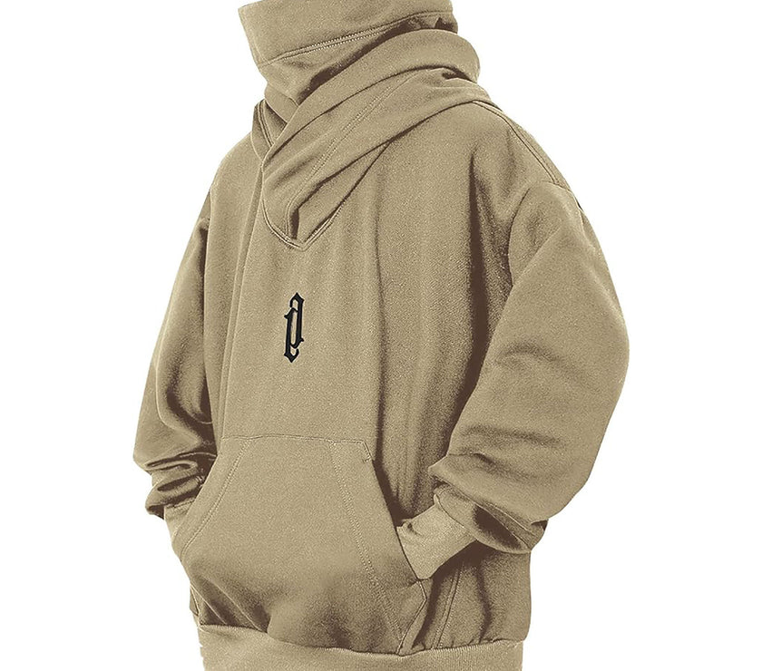 Pile Collar Hooded Sweater Men's Loose Casual