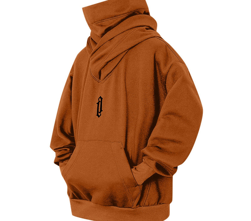 Pile Collar Hooded Sweater Men's Loose Casual