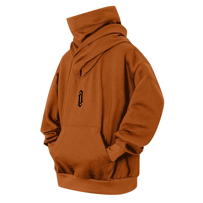 Pile Collar Hooded Sweater Men's Loose Casual