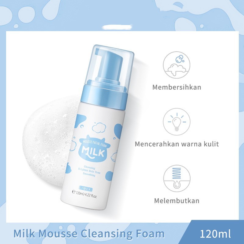 New LAIKOU Milk Cleansing Facial Cleanser - 120ml