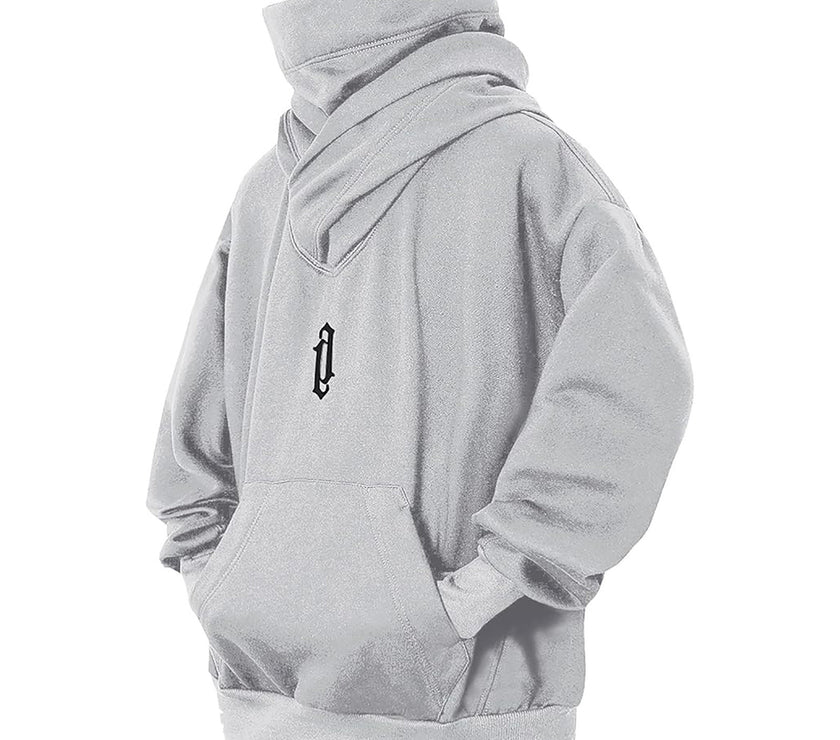 Pile Collar Hooded Sweater Men's Loose Casual