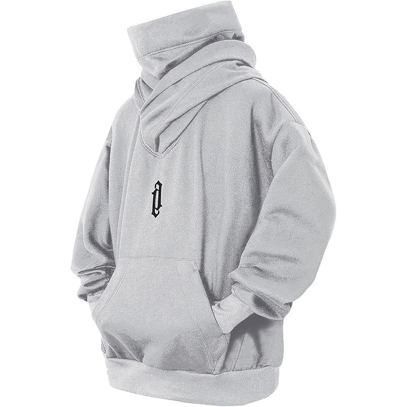 Pile Collar Hooded Sweater Men's Loose Casual