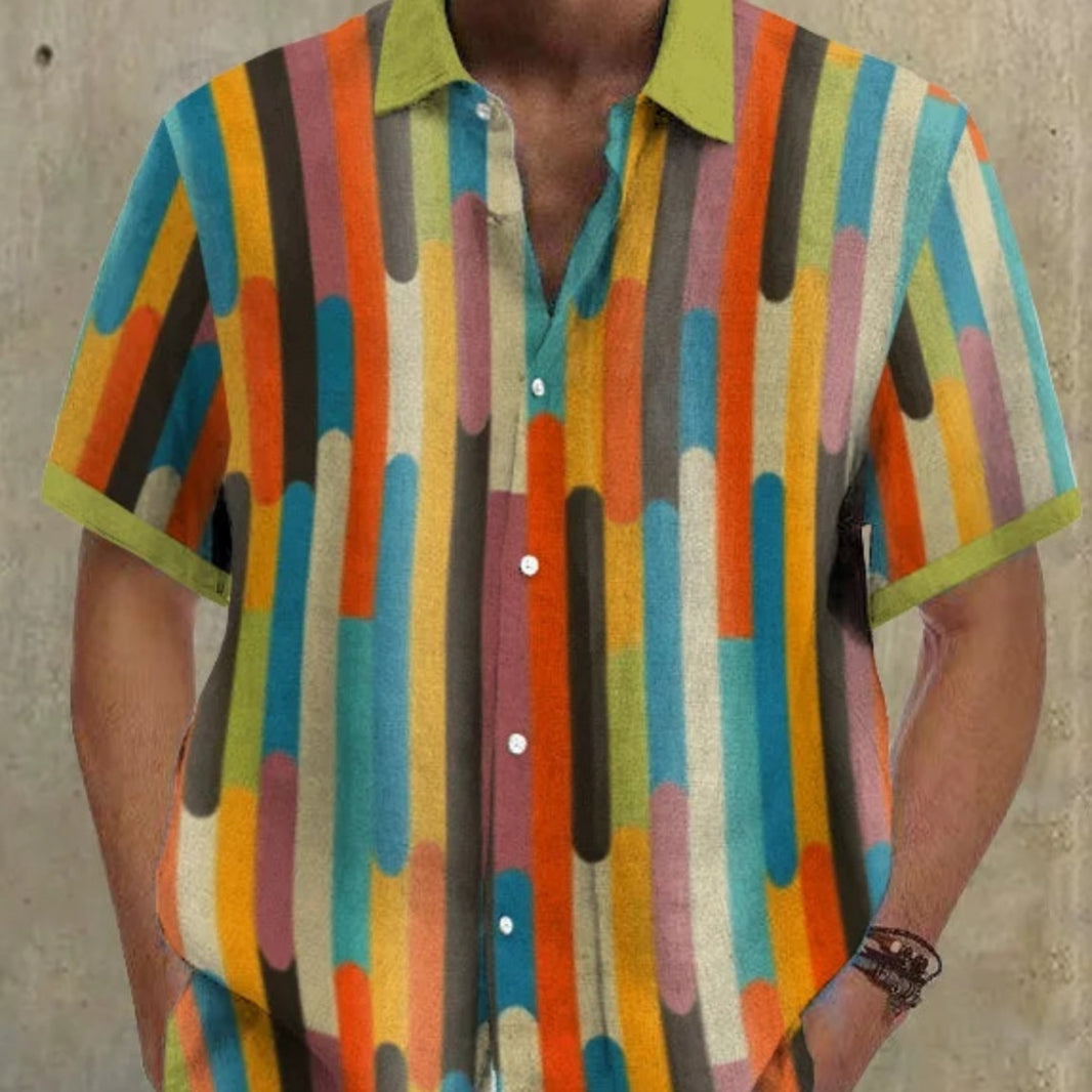 Spring And Summer Men's Digital Printing Hawaii All-matching Shirt