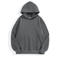 500g Heavy-duty Fleece Shoulder Down Hoodie Without Drawstring