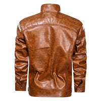 Men's Casual Leather Clothing Coat Simple Jacket