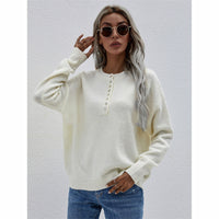 Women's Sweaters Autumn And Winter Solid Color