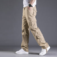 Cotton Multi-pocket Loose Cargo Trousers Straight Outdoor Large Size Camouflage Men's Pants