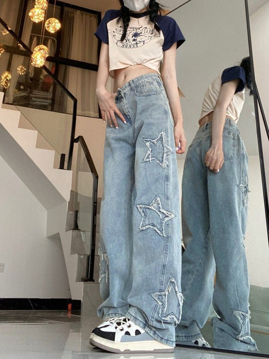 Women's Fashionable American Retro High Street Jeans