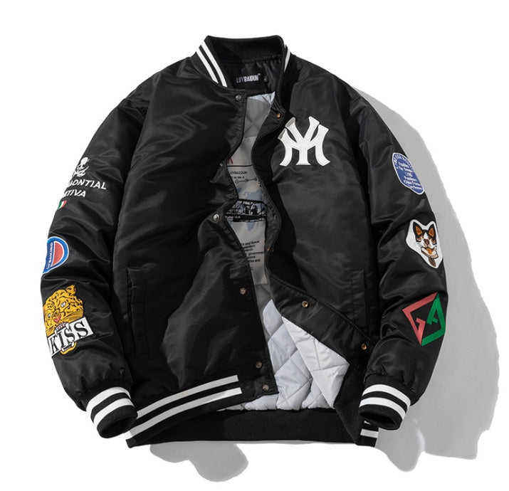 Men's American Casual Embroidered Baseball Jacket