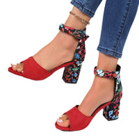 Women's Simple And Fashionable Printed Fish Mouth Sandals