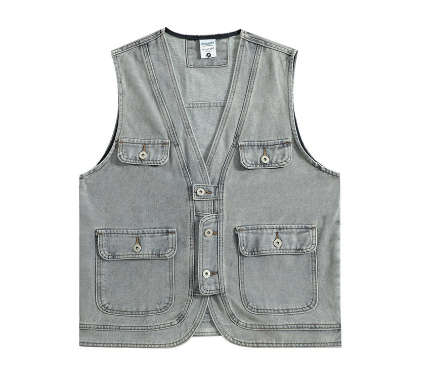 Fashion Personality Functional Tactics Frock Vest Men