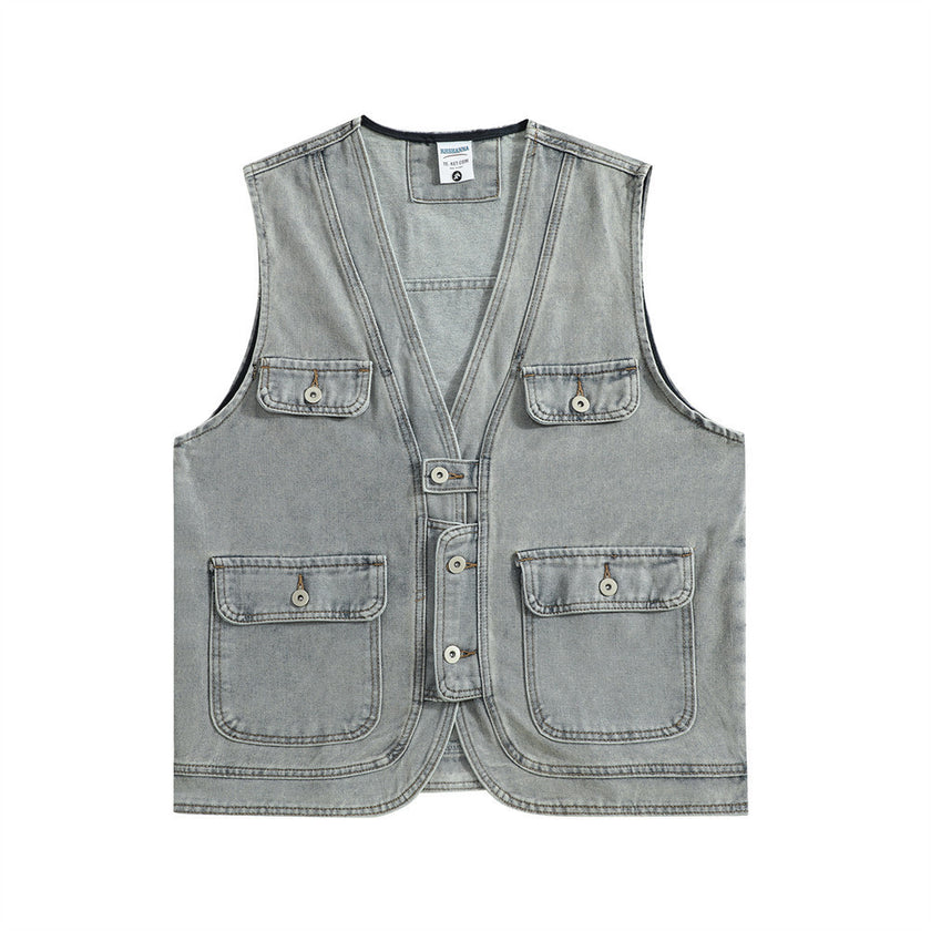 Fashion Personality Functional Tactics Frock Vest Men