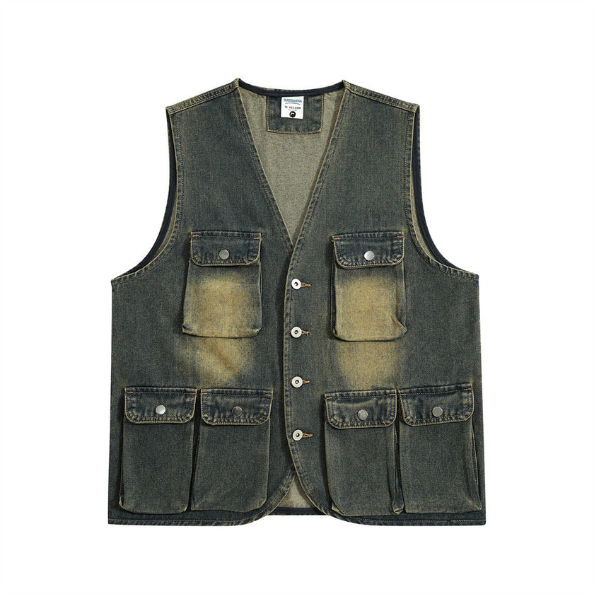 Fashion Mechanical Style Frock Vest Men