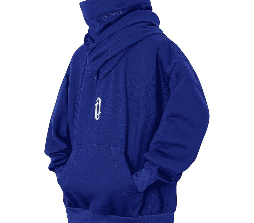 Pile Collar Hooded Sweater Men's Loose Casual