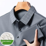 Silk Lapel T-shirt Men's Thin Lapels Breathable