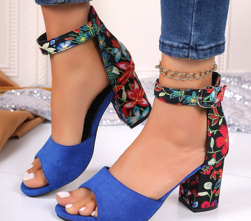 Women's Simple And Fashionable Printed Fish Mouth Sandals