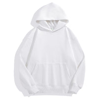 500g Heavy-duty Fleece Shoulder Down Hoodie Without Drawstring