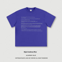 Funny Blue Screen Printed Short-sleeved T-shirt