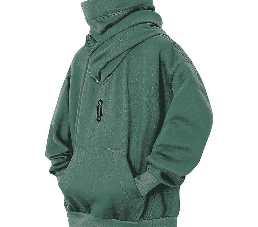 Pile Collar Hooded Sweater Men's Loose Casual